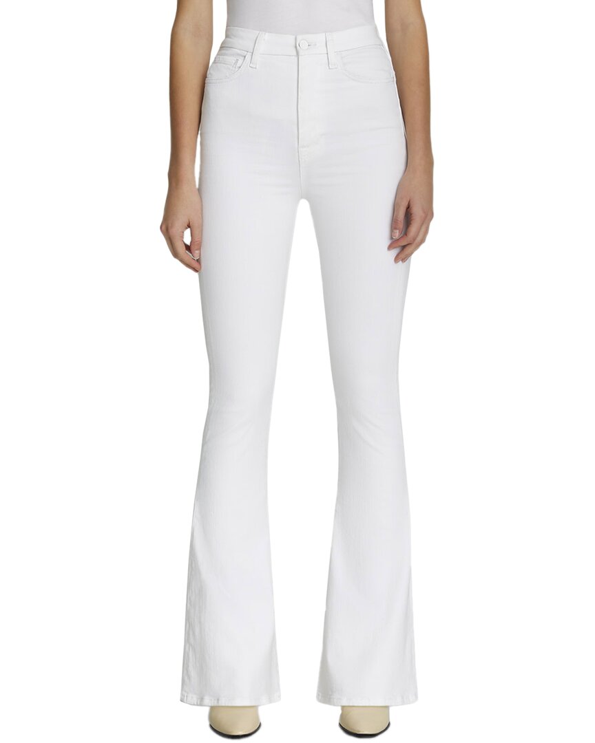 

7 For All Mankind Ультравысокая талия Узкие расклешенные чистые белые джинсы