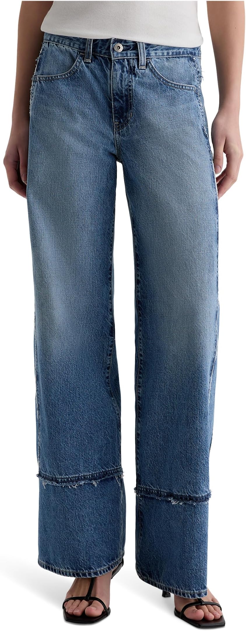 

Джинсы AG Jeans Adria Low Rise Baggy Wide Leg in Socialite, цвет Socialite