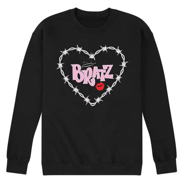 

Мужская толстовка Bratz с принтом "Колючая проволока в форме сердца" Licensed Character, черный