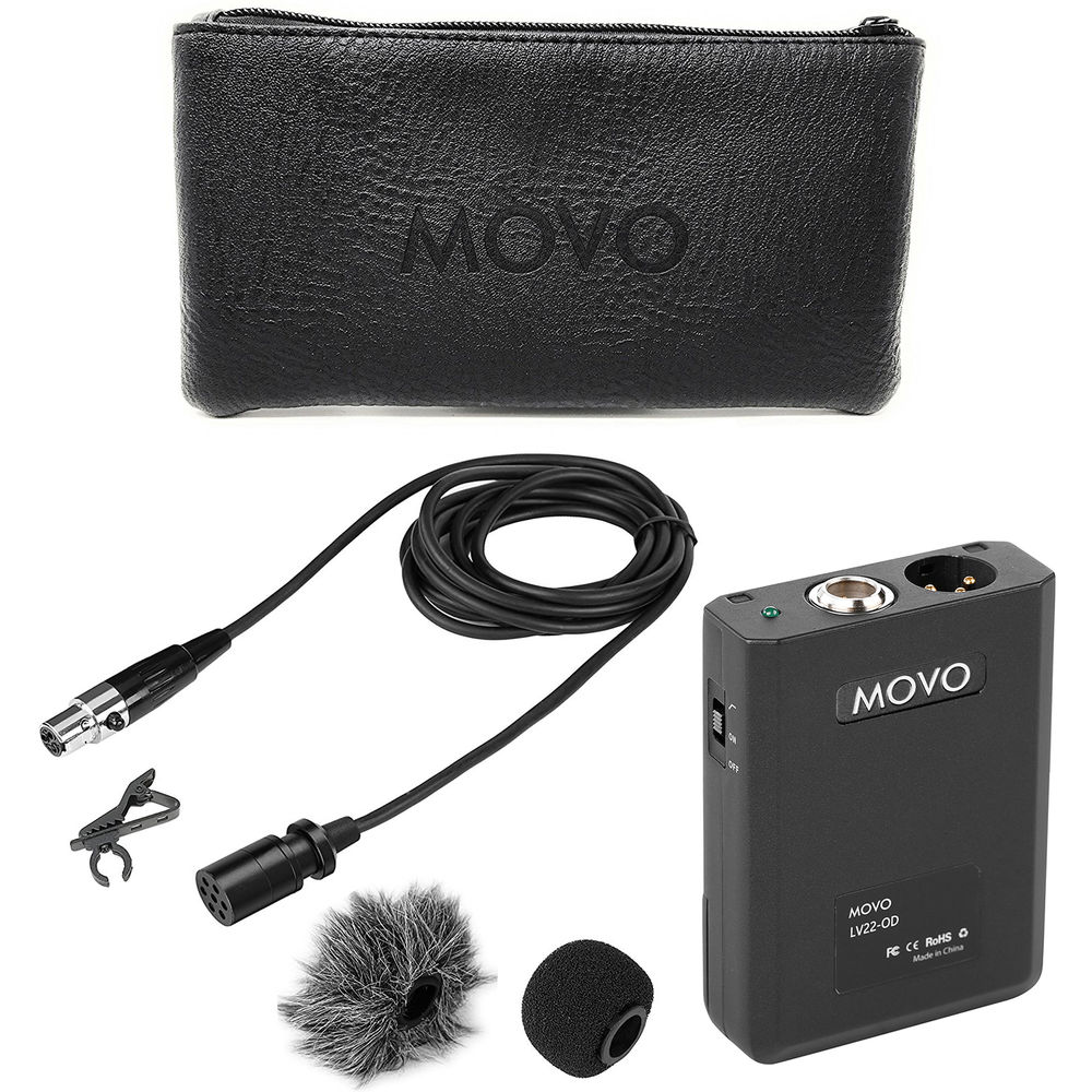 

Всенаправленный петличный микрофон Movo Photo LV22OD с поясным модулем питания и разъемом XLR
