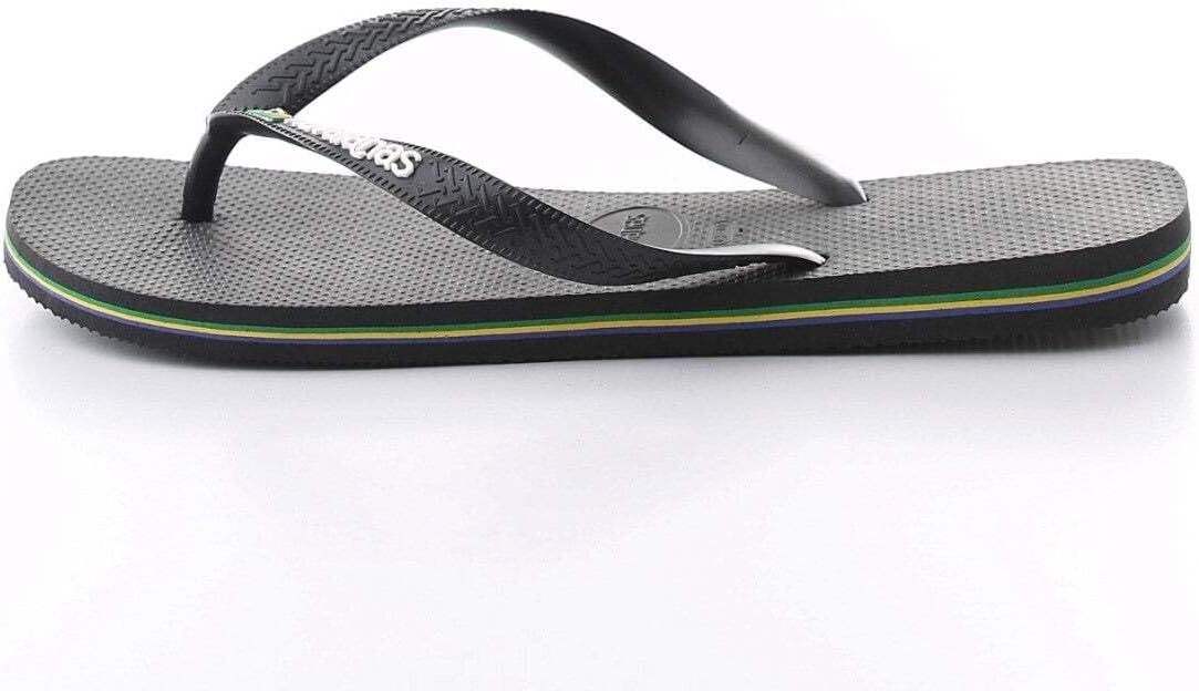 Черные резиновые сандалии с логотипом Brasil для мужчин от HAVAIANAS
