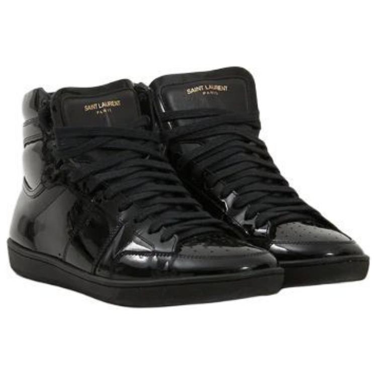 SAINT LAURENT Высокие скейтерские кроссовки SL/10 мужские black — фото 4