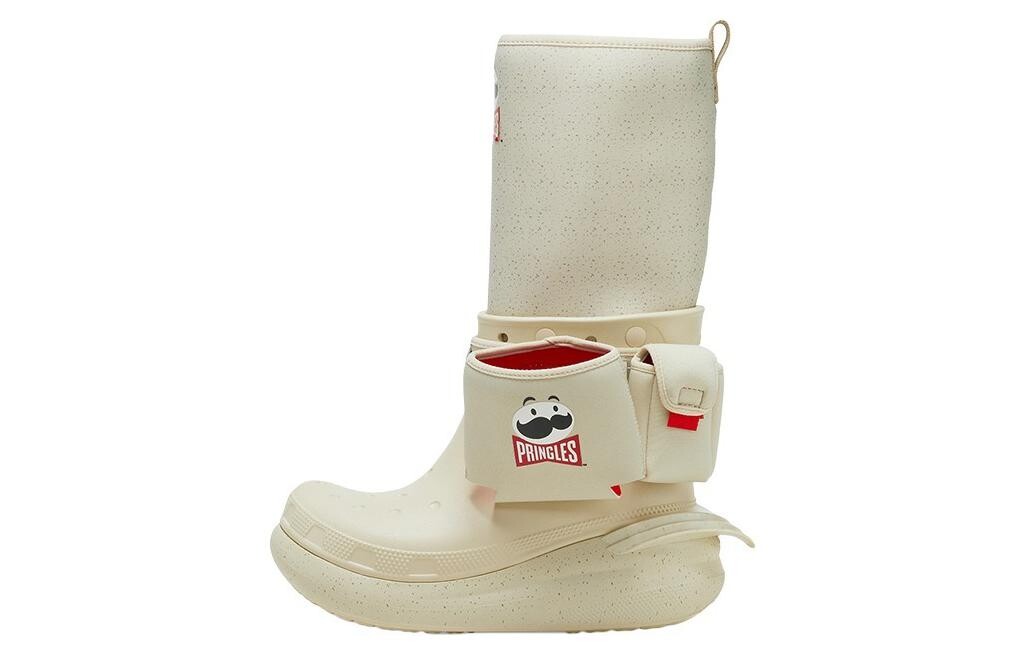 Женские сапоги Crocs Pringles до колена, бежевый
