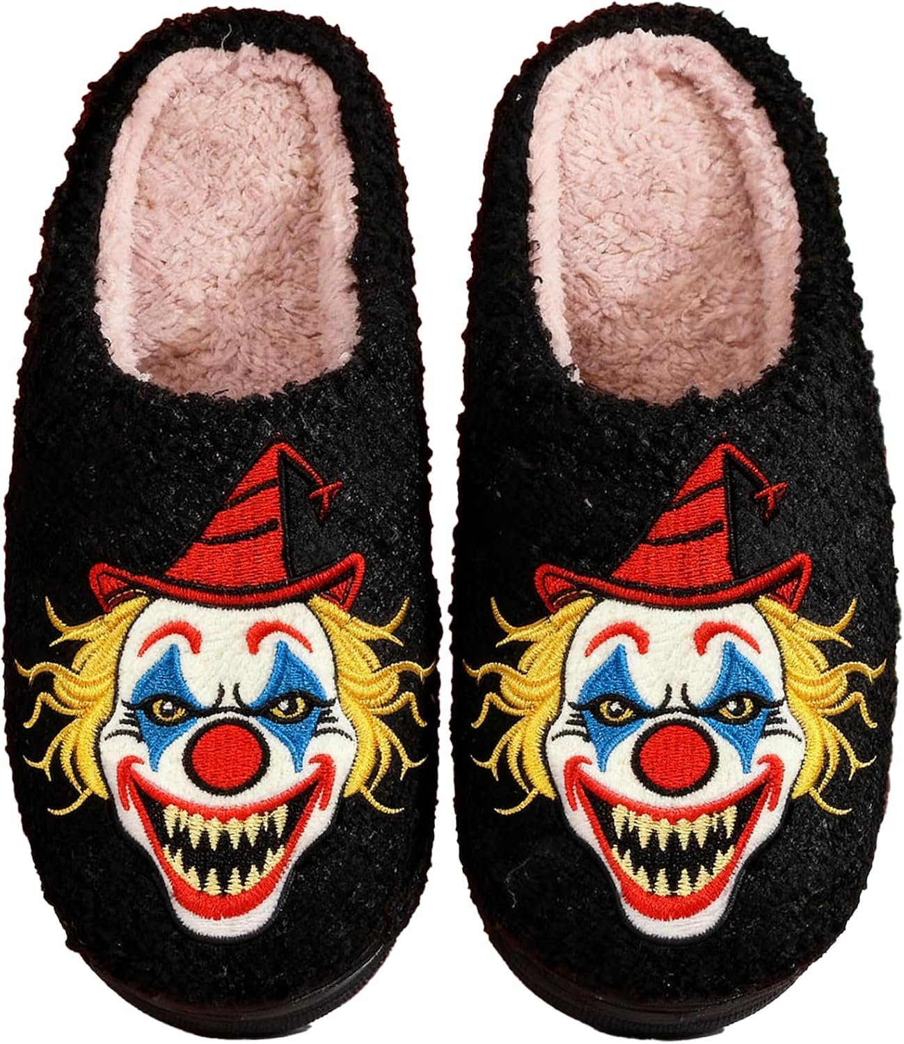

Рождественские тапочки-оленята для женщин и мужчин, праздничные тапочки на Хэллоуин, домашние тапочки Afellicy, Goth Clown