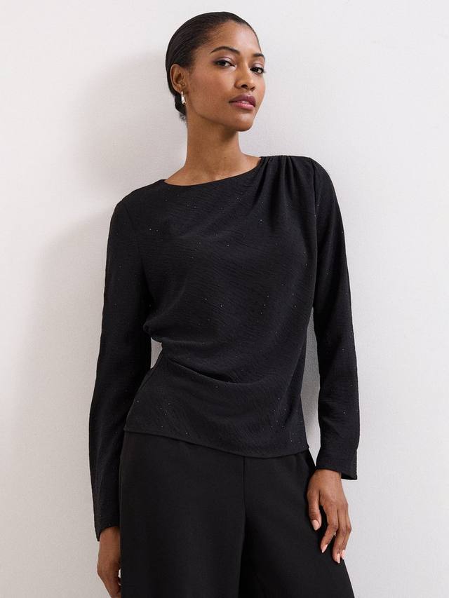 

Топ с драпировкой Petite Noa Phase Eight, Black