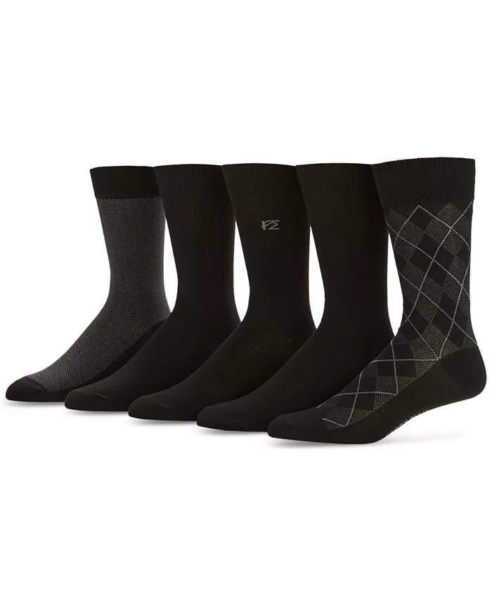

Мужские плоские вязаные носки-гольфы, 5 пар Perry Ellis Portfolio, серебряный