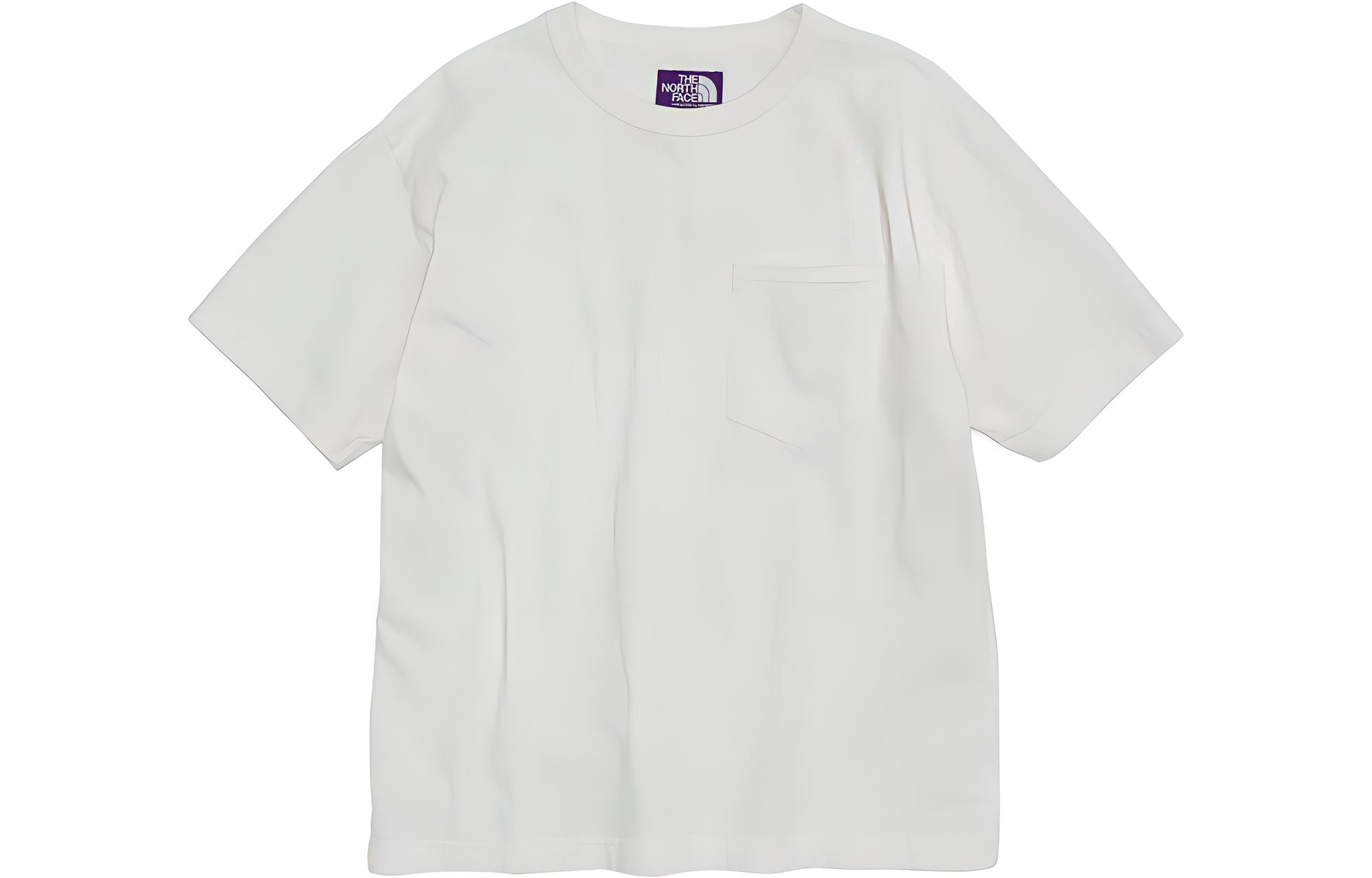 

THE NORTH FACE PURPLE LABEL Футболка унисекс серая белая, Белый, THE NORTH FACE PURPLE LABEL Футболка унисекс серая белая