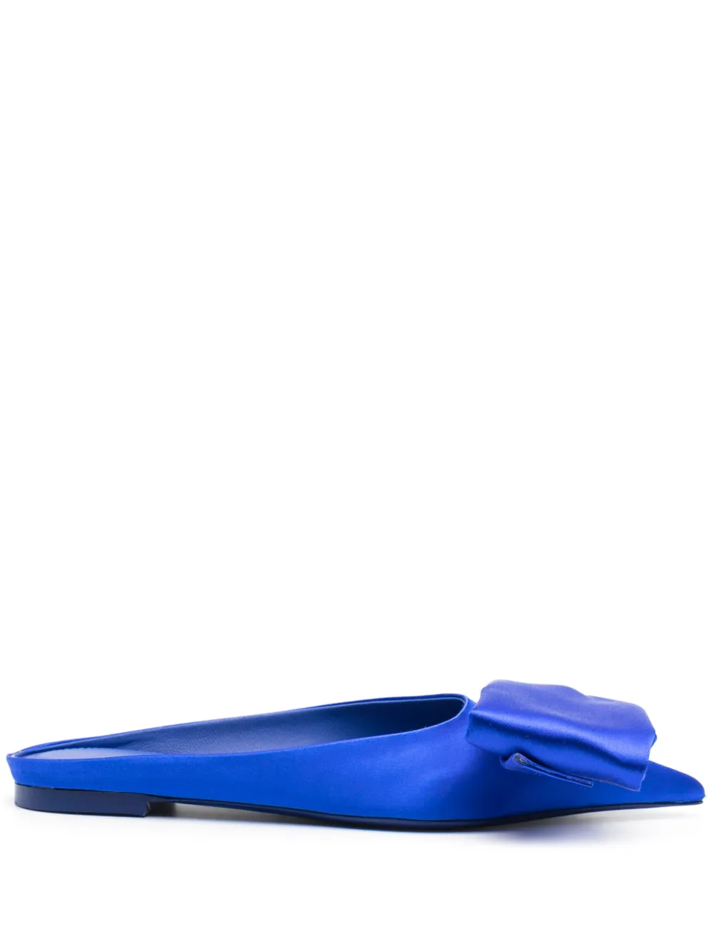 Атласные мюли с бантами Ferragamo, синий