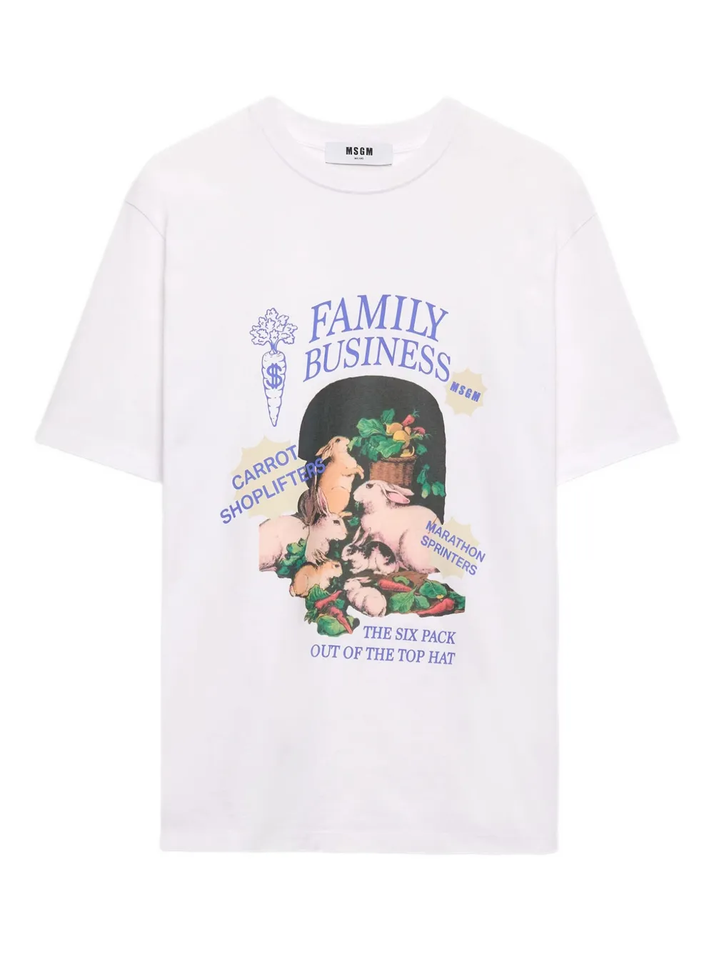 

Футболка с графическим принтом MSGM, белый