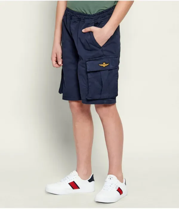 Шорты regular fit Aeronautica Militare, темно-синий