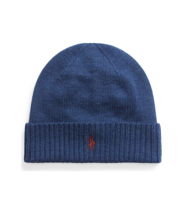 

Шапка шерстяная Polo Ralph Lauren с логотипом, синий