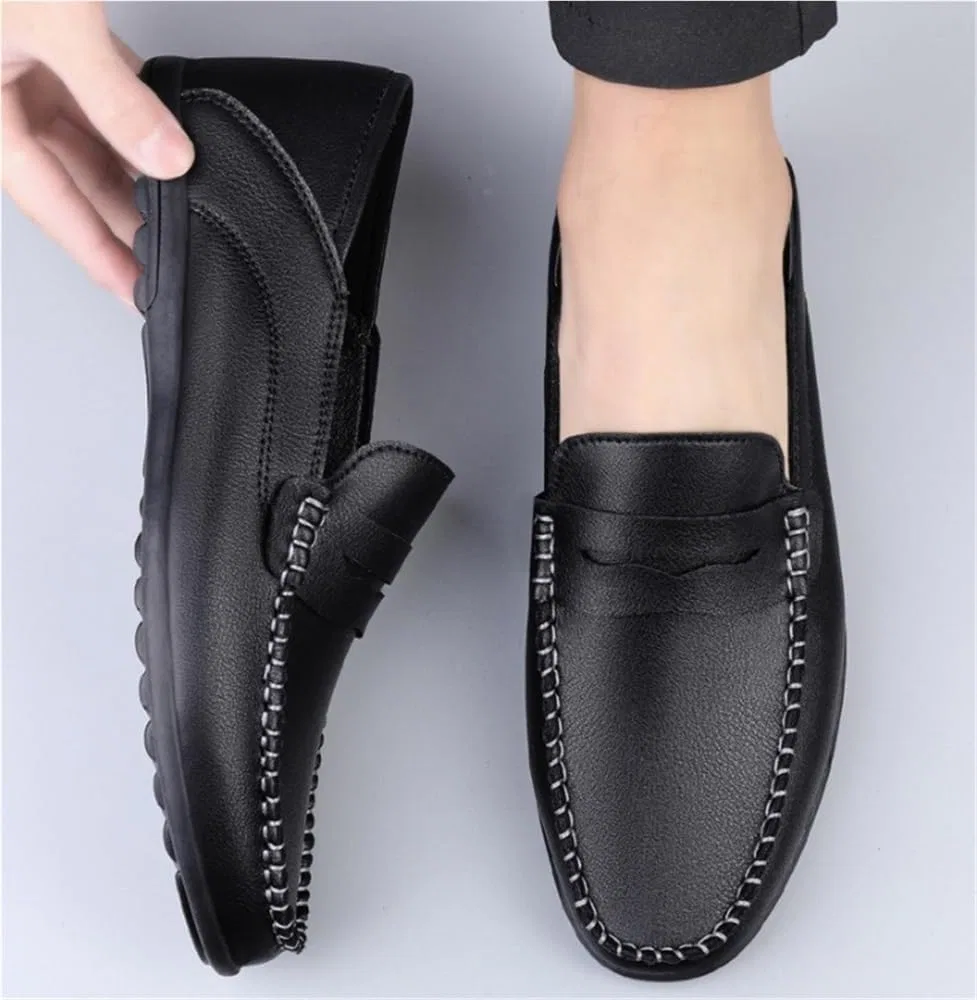 Лоферы из искусственной кожи мужские, Black DHFIRUFSHLO — фото 4