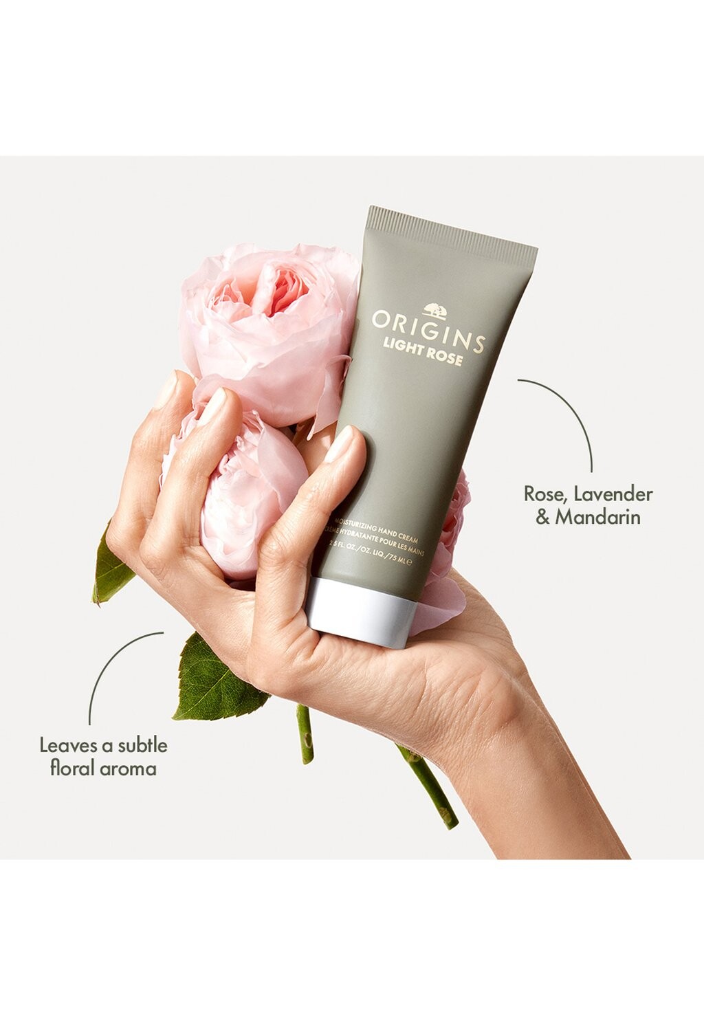 Крем для рук MOISTURIZING HAND CREAM Origins, цвет light rose — фото 2