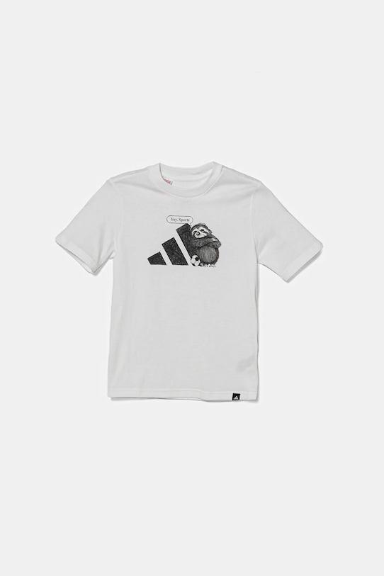 

Детская хлопковая футболка Adidas, белый