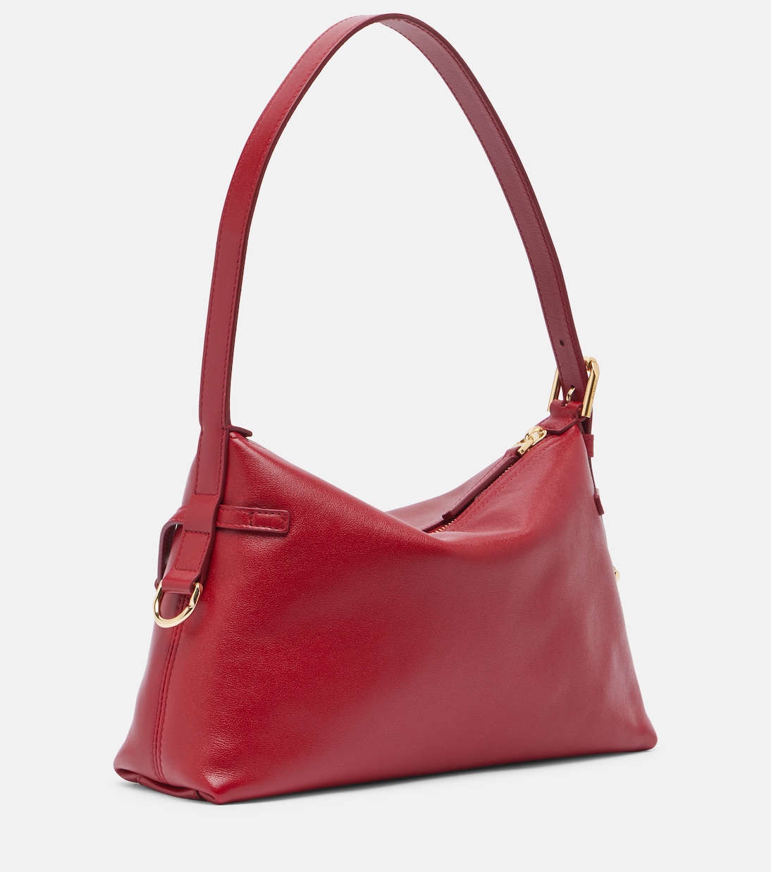 Кожаная сумка через плечо Voyou Mini Givenchy, Dark Red — фото 4
