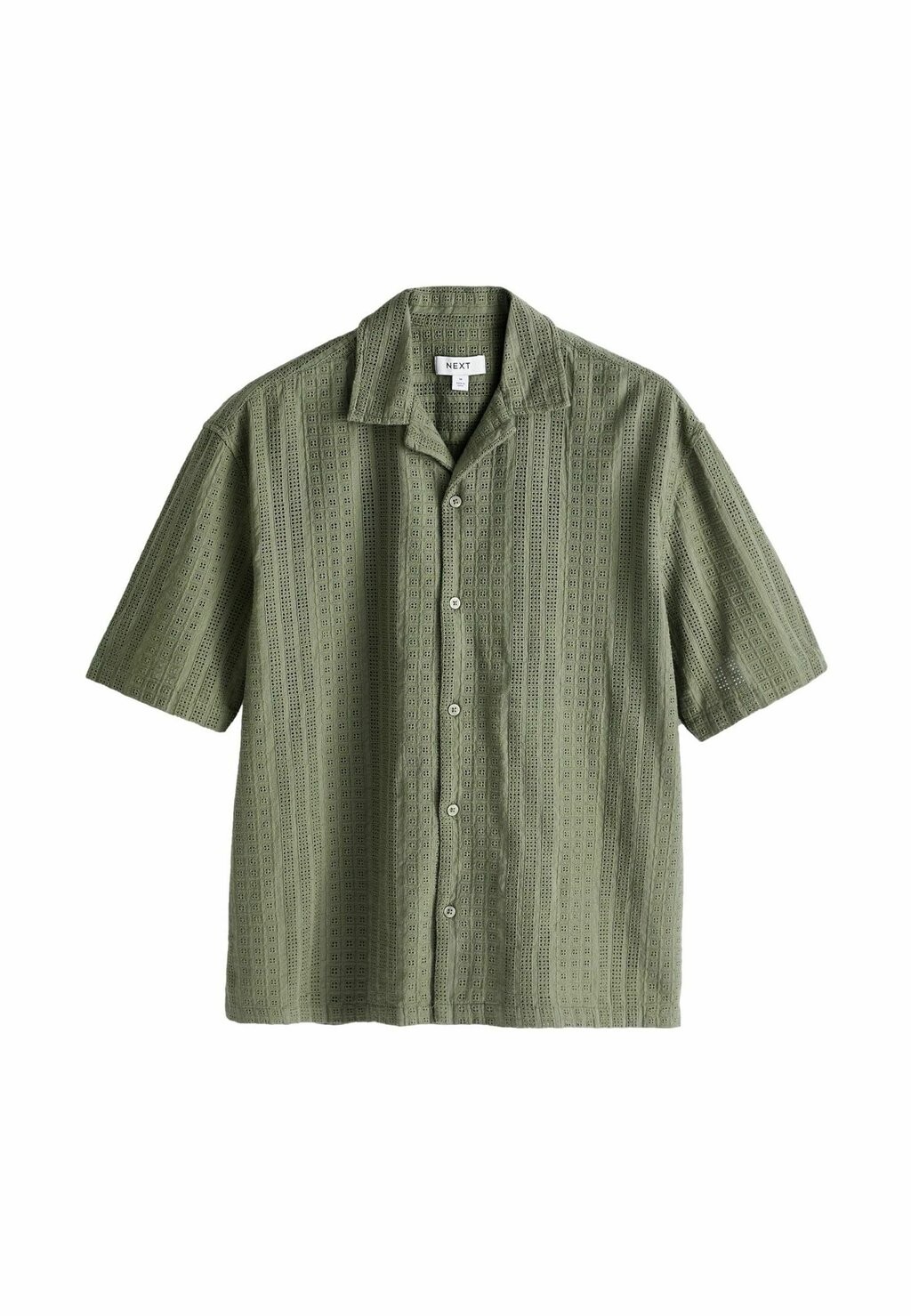 

REGULAR FIT Broderie Short Sleeve Next, Рубашка зеленый