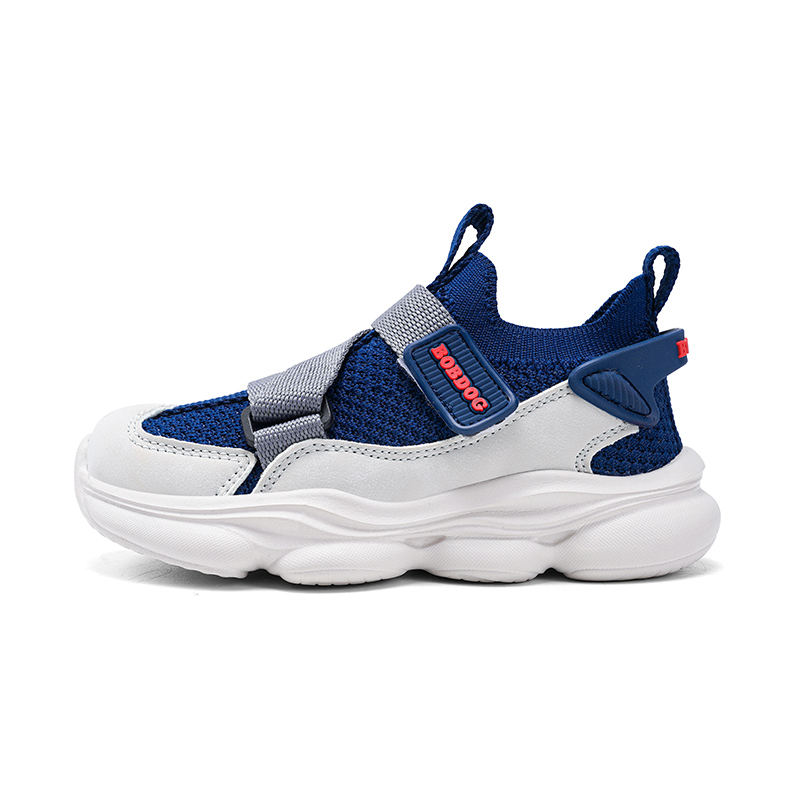 

Кроссовки для бега с низким верхом, дышащие, легкие, с амортизацией, противоскользящие, детские BOBDOG, серый/синий