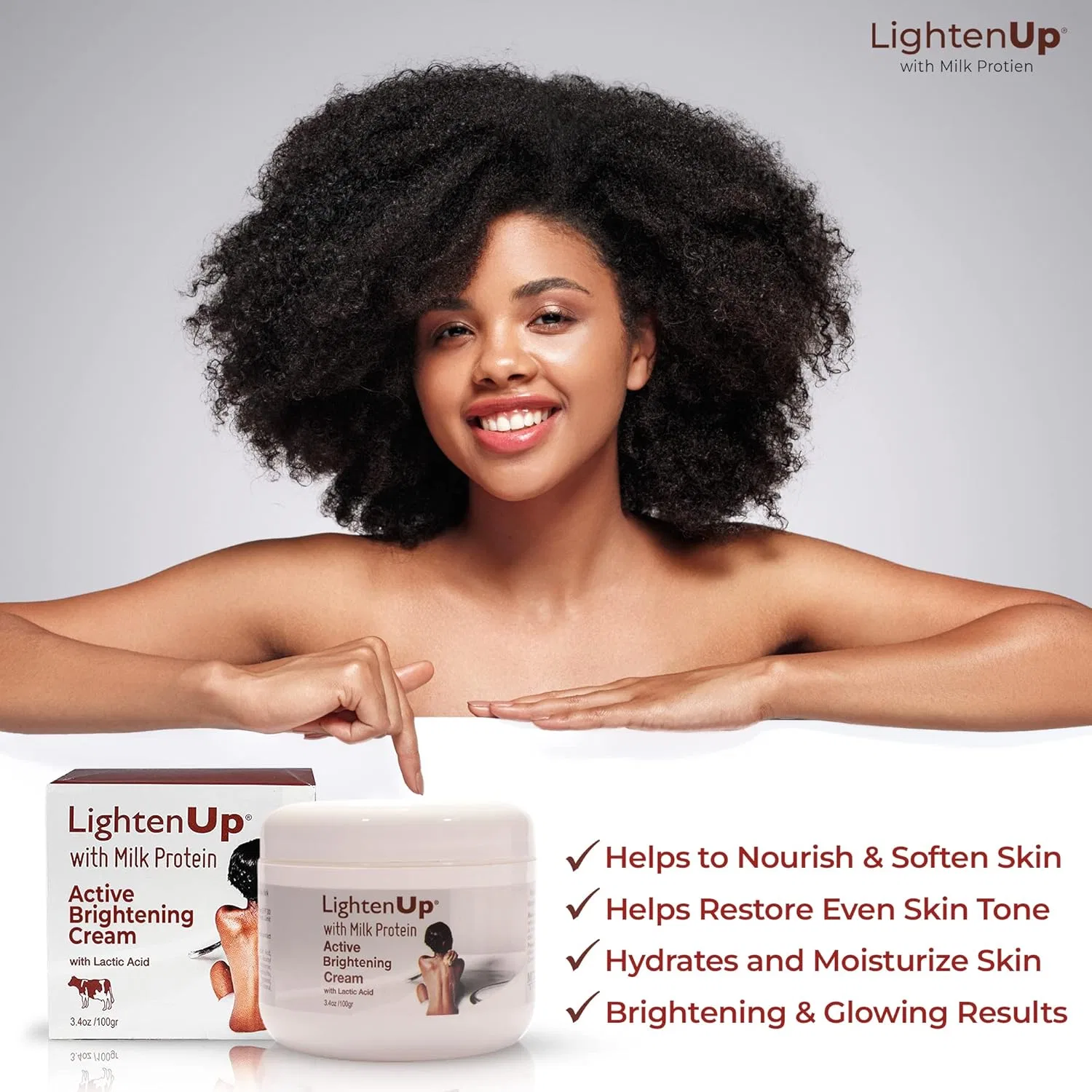 Крем для лица Omic Lighten-Up — С молочной кислотой LightenUp для осветления кожи, 100 мл — фото 3