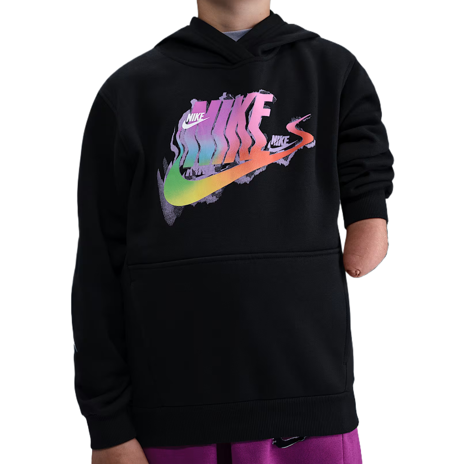 Толстовка Big Kids' с флисовой подкладкой Nike, черный — фото 3