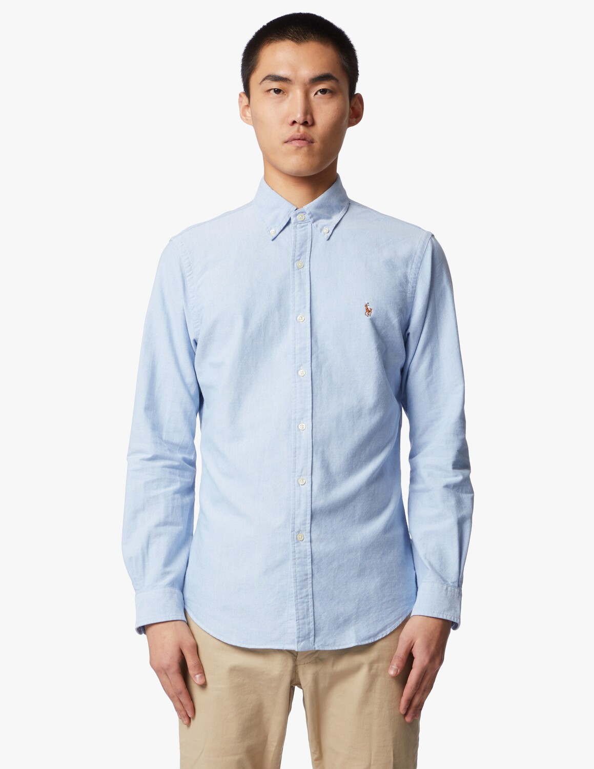 

Спортивная оксфордская рубашка с длинными рукавами Ralph Lauren, цвет Bsr Blue