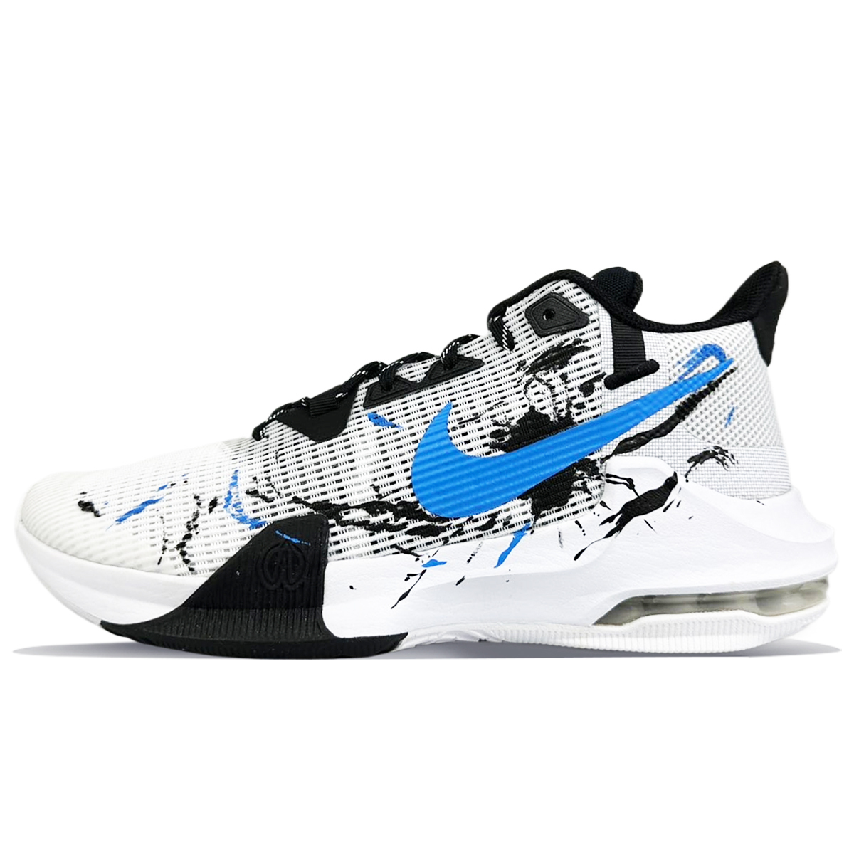 

Nike Air Max Impact 3 нескользящие износостойкие амортизирующие низкие баскетбольные кроссовки мужские черно-бело-синие белые, цвет White