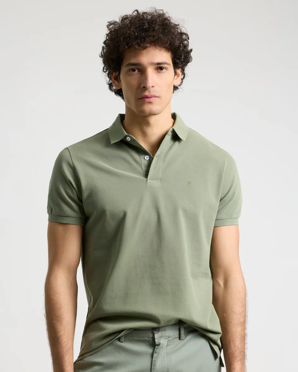 

Мужская поло из пике slim fit PuroEgo, зеленый