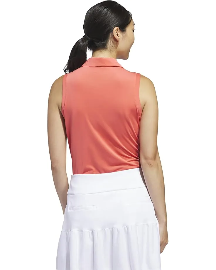 Поло Adidas Golf Ultimate365 Solid Sleeveless Golf Polo Shirt, Preloved Scarlet — фото 2