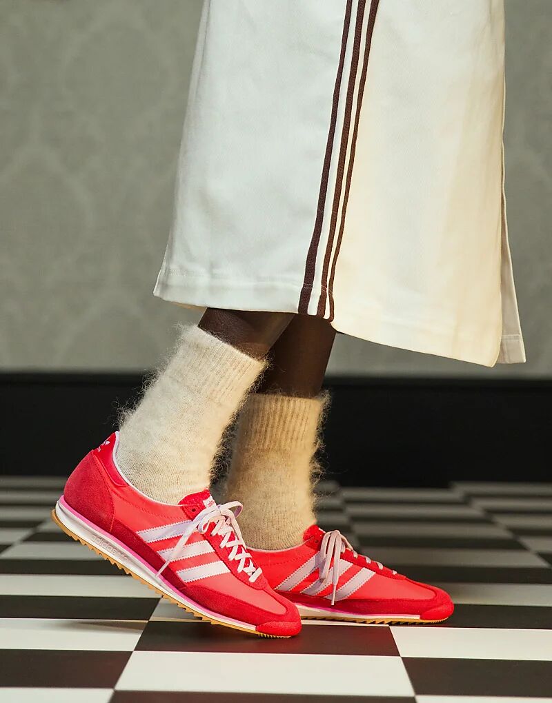 Кроссовки SL 72 OG красного и розового цвета adidas Originals