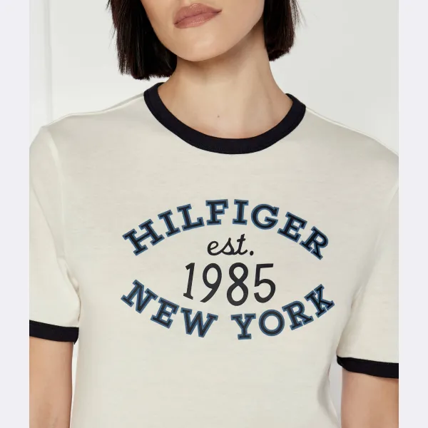 Университетская футболка стандартного кроя Tommy Hilfiger, бежевый — фото 3
