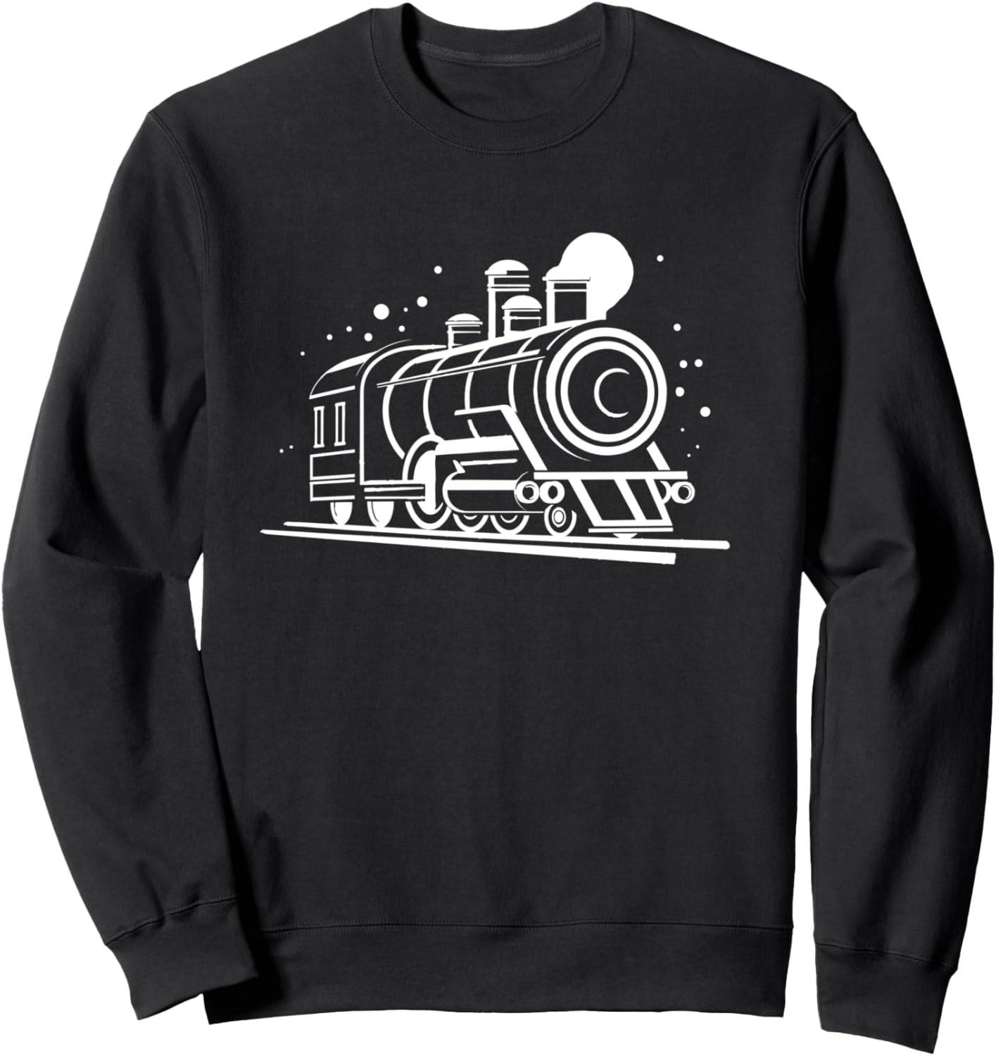 

Толстовка с рисунком локомотива для любителей поездов Funny Train Enthusiast Graphic Shirt, черный