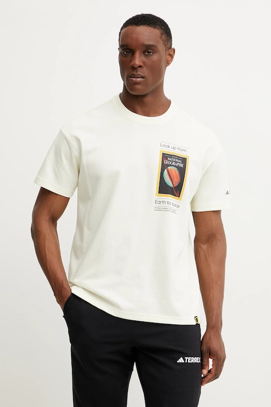 

Футболка спортивная x National Geographic Adidas Terrex, бежевый
