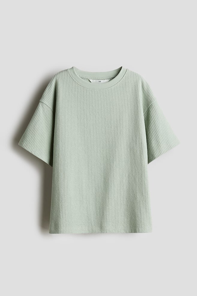 

Футболка из структурированного трикотажа H&M, зеленый