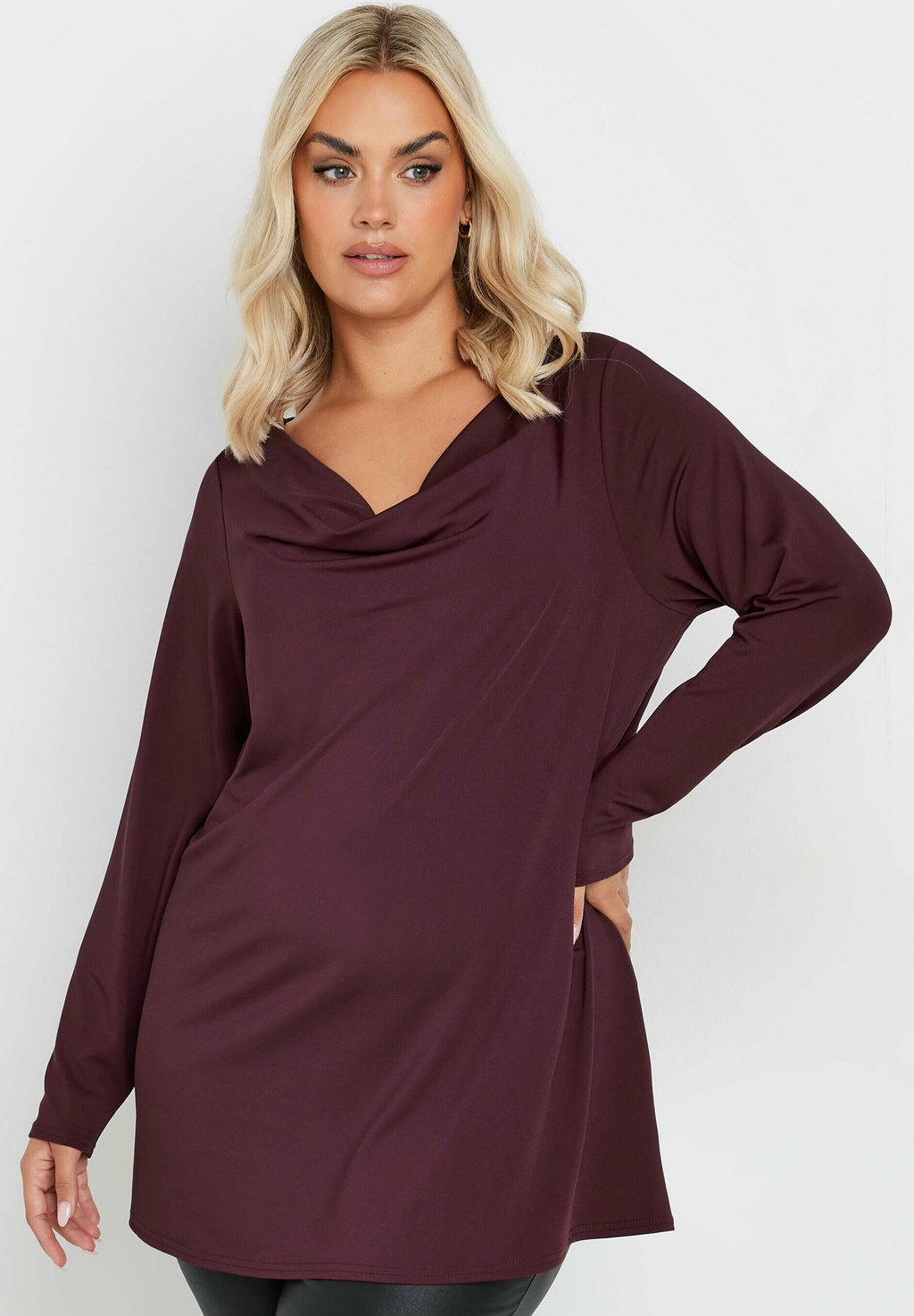 

Топ с длинными рукавами COWL NECK Yours Clothing, темно-красный
