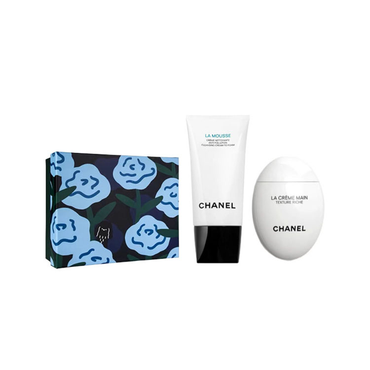 Набор средств по уходу за кожей Chanel: очищающий крем-пенка LA MOUSSE, 150 мл + крем для рук LA CRÈME MAIN, 50 мл