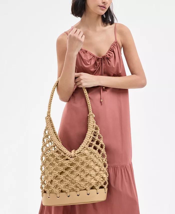 

Сумка-хобо Kahtt Macrame I.N.C. International Concepts, коричневый
