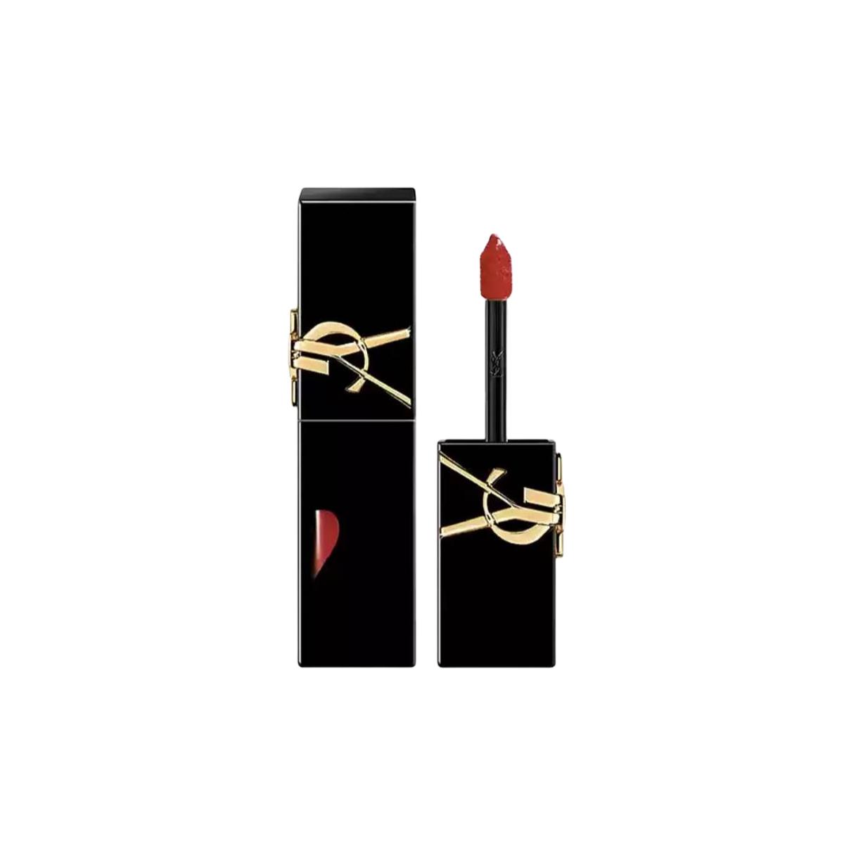 

SAINT LAURENT Черная жидкая помада-тюбик образец зеркальное покрытие легко растушевывается натуральная 2,8 мл