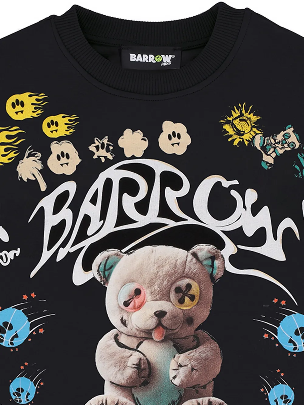 Свитшот с круглым вырезом и принтом Barrow Kids, черный — фото 3