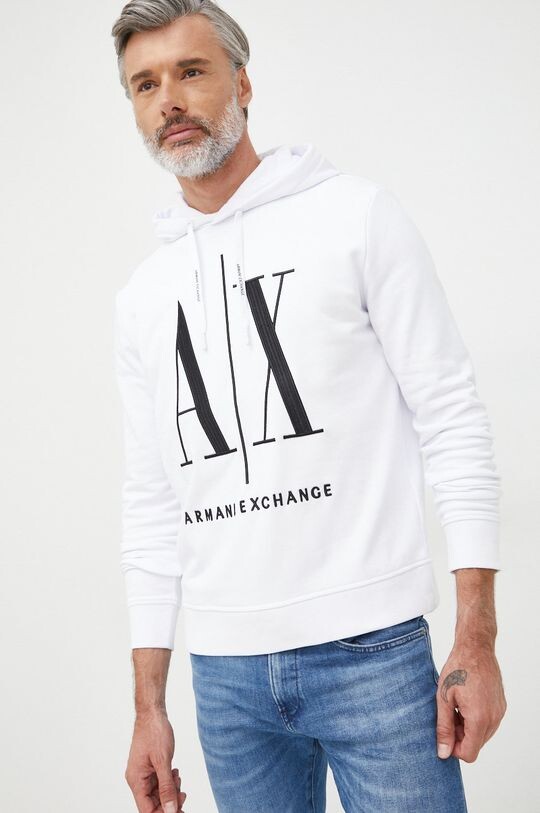 

Толстовка с капюшоном Armani Exchange, белый