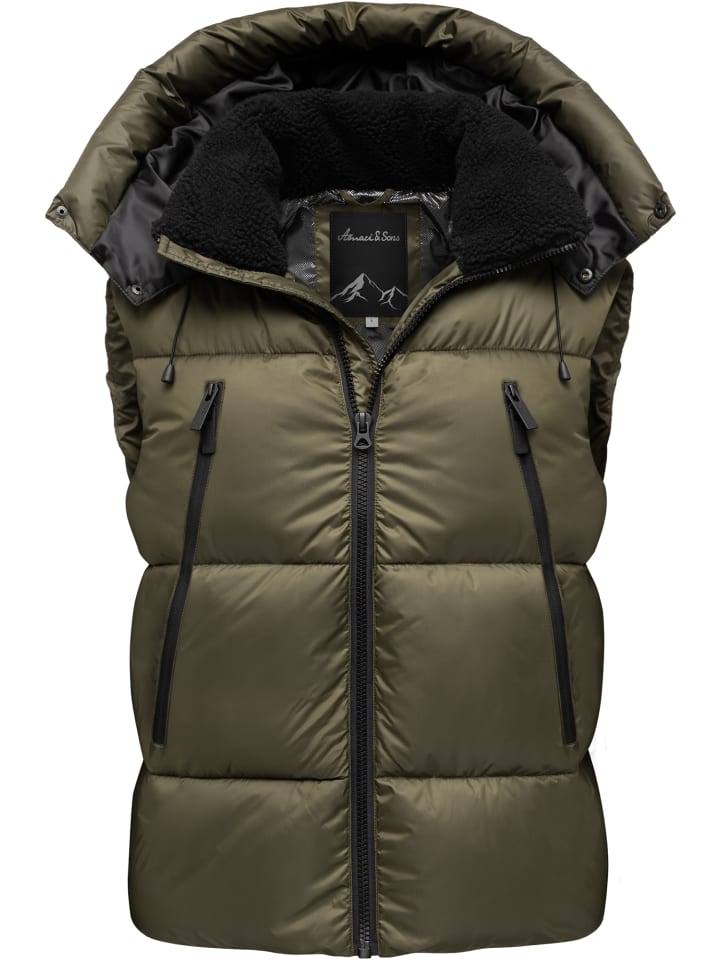 

Amaci&Sons Стеганый жилет BOGOTA оливкового цвета