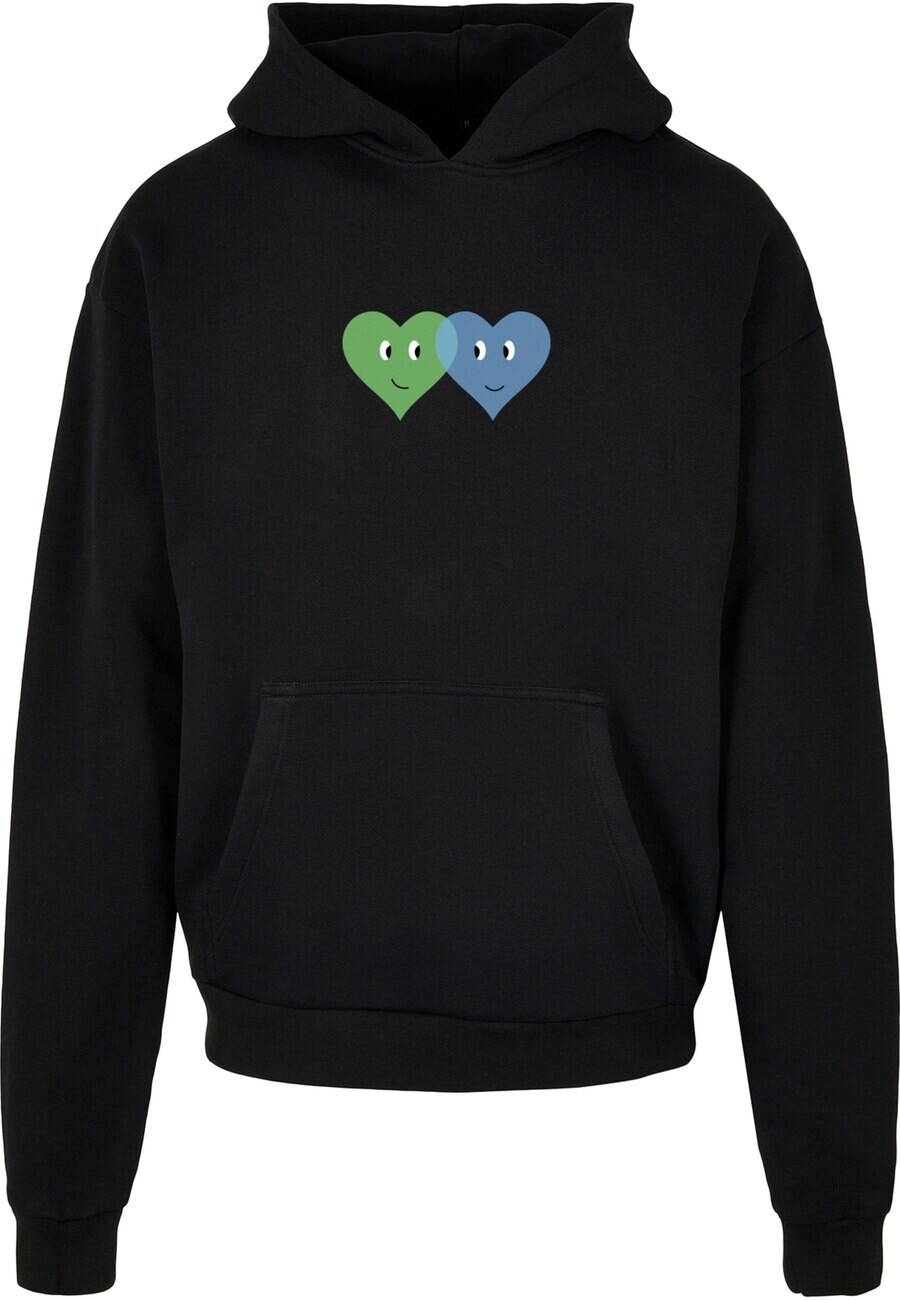 

Толстовка с капюшоном Merchcode Sweatshirt Hugs & Love - Two Hearts, черный