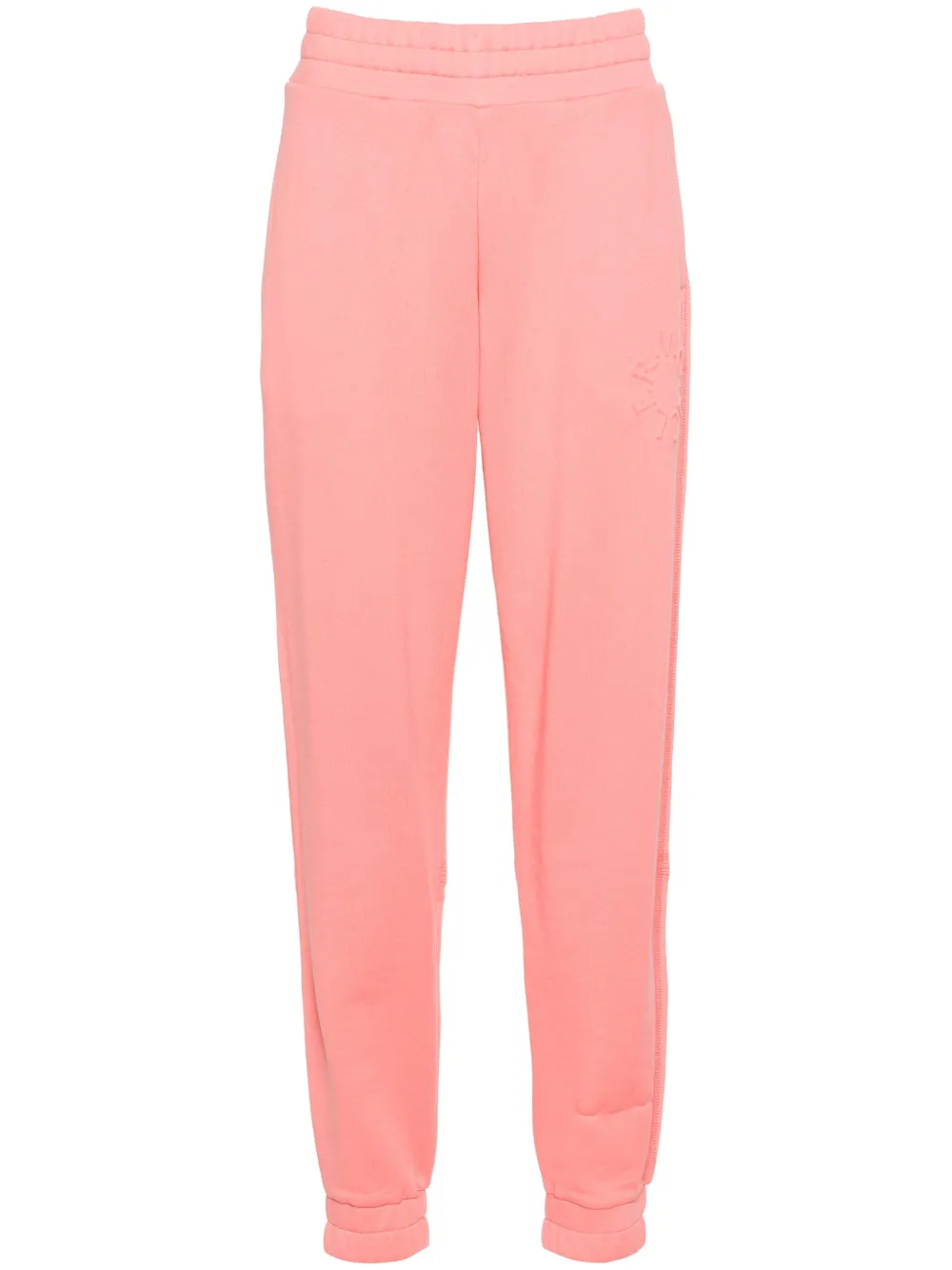 

Спортивные брюки с завышенной талией и тисненым логотипом MONCLER, розовый