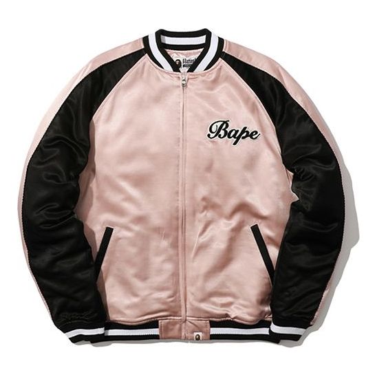 

Куртка BAPE Alphabet Colorblock Minimalistic Zipper Jacket Pink, розовый