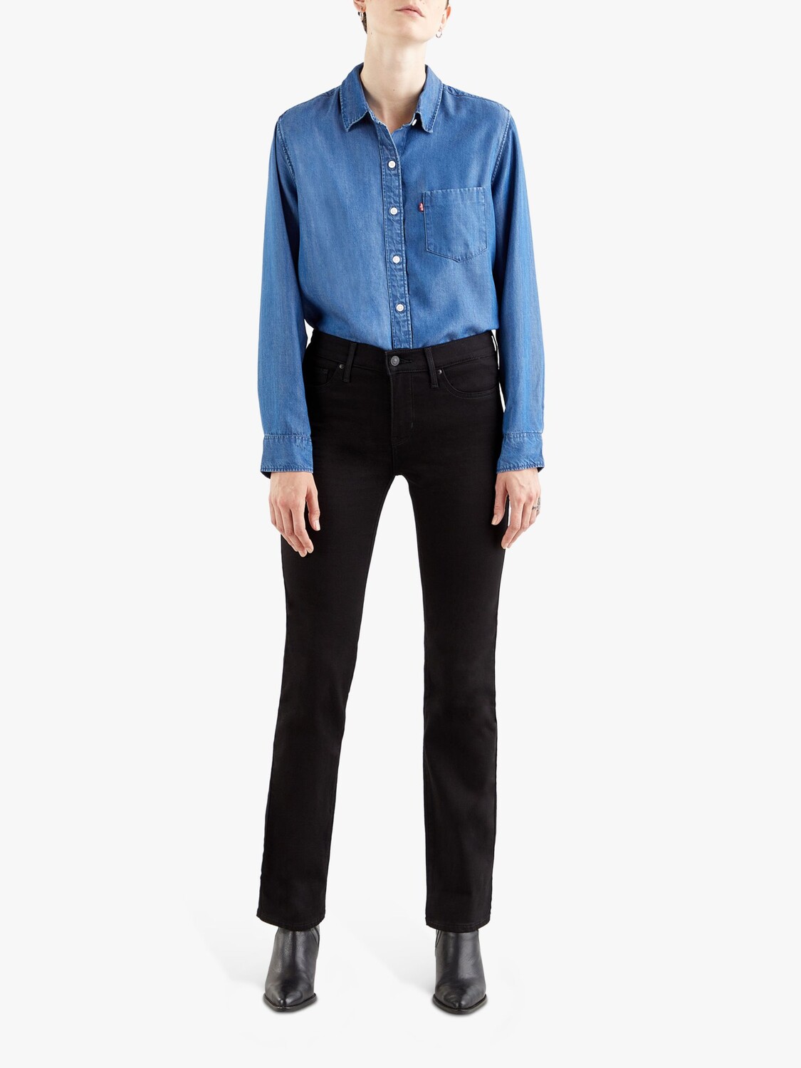 

Прямые джинсы Levi's 314 Shaping, мягкий черный цвет