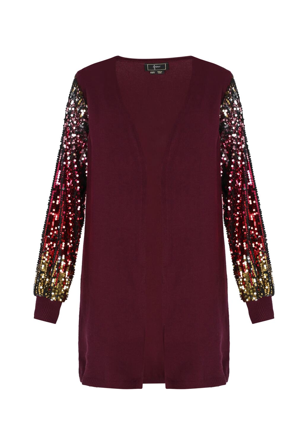 

Faina Кардиган из трикотажа в ягодном цвете