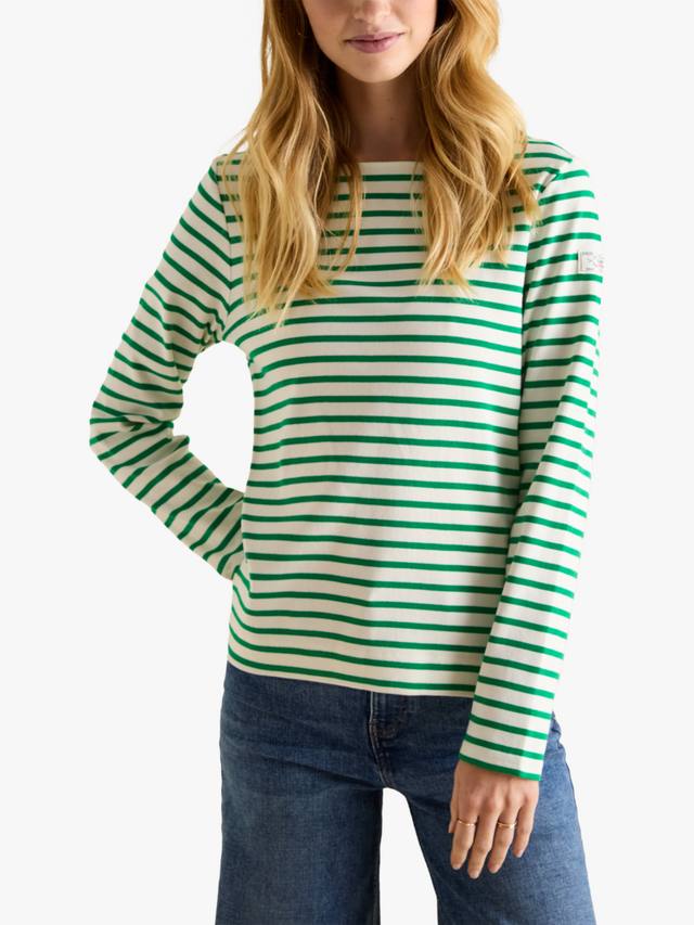 

Топ с длинными рукавами в полоску Joules, Green