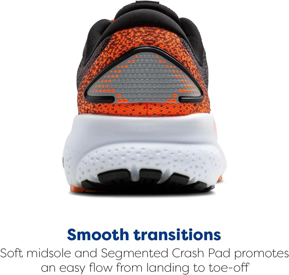 Мужские кроссовки Brooks Ghost 16, Black Orange White — фото 3