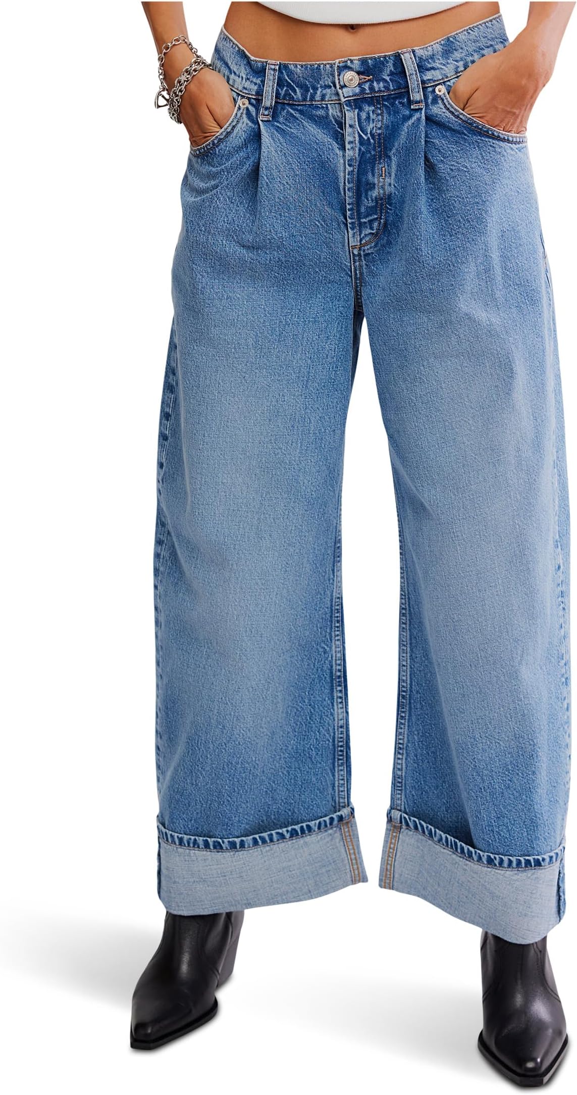 

Джинсы Free People Women's Alia Wide Leg, Beacon