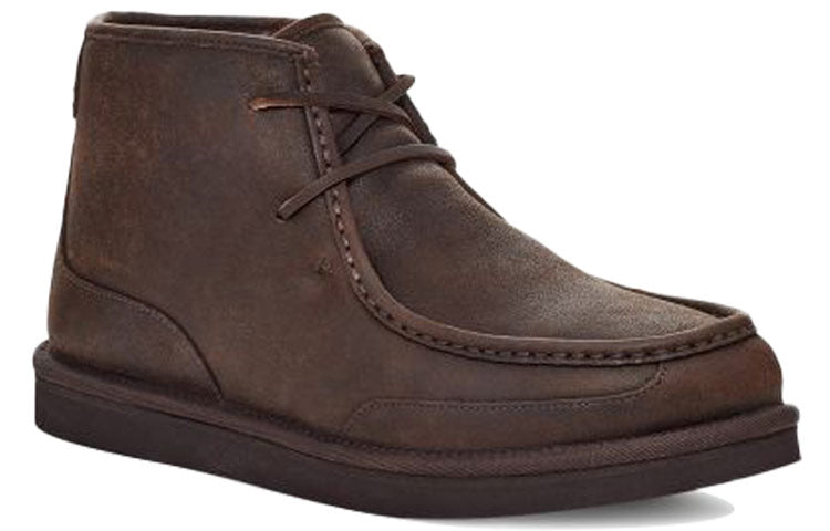 Мужские зимние ботинки UGG Bosley Series кожаные с овчиной, коричневый — фото 4