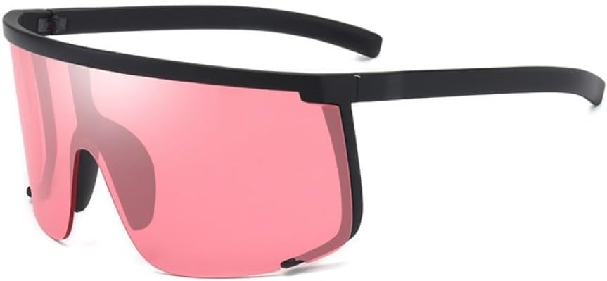 

Мужские солнцезащитные очки большого размера, солнцезащитные очки-щитки в полуободковой оправе для женщин, защитные очки с защитой от УФ-излучения UV400 WNCKSQ, Black-red