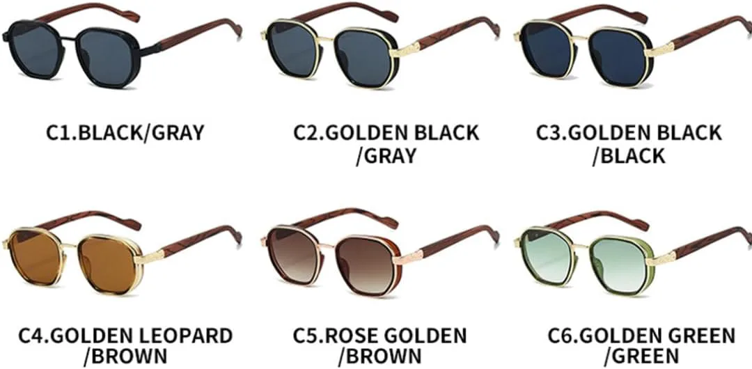 

Ретро круглые солнцезащитные очки с градиентным переходом для женщин, простые классические, модные мужские очки с защитой от УФ-излучения UV400 SZVVBKK, Golden Black